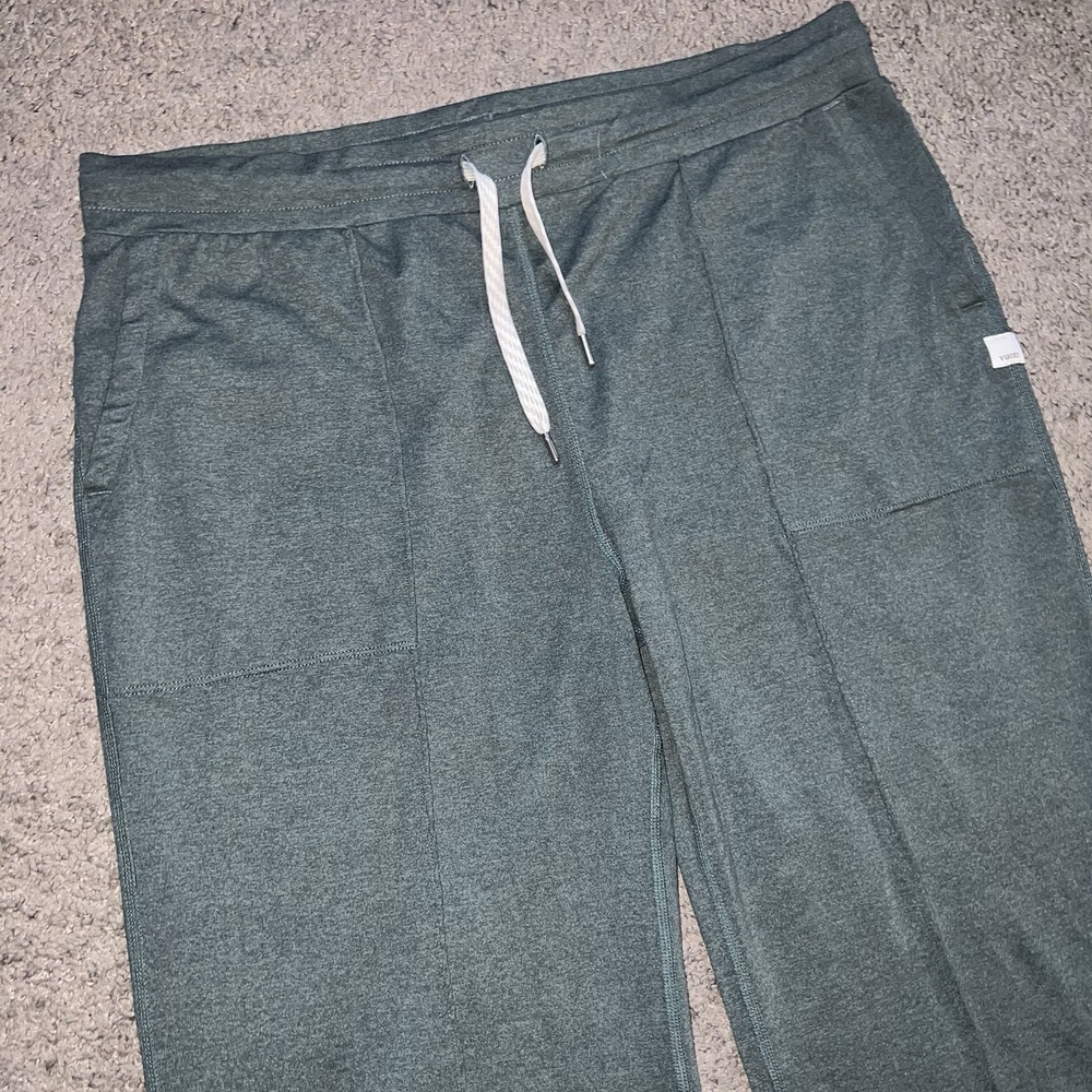 Vuori Womens Wide Leg Performance Pants XL Green Drawstring VW425 Athleisure